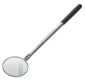 S-61 Round Telescopic Mirror w/ Black Handle